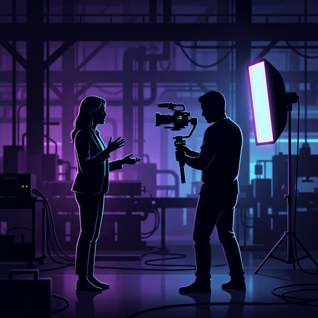 Video Production Set Illustration